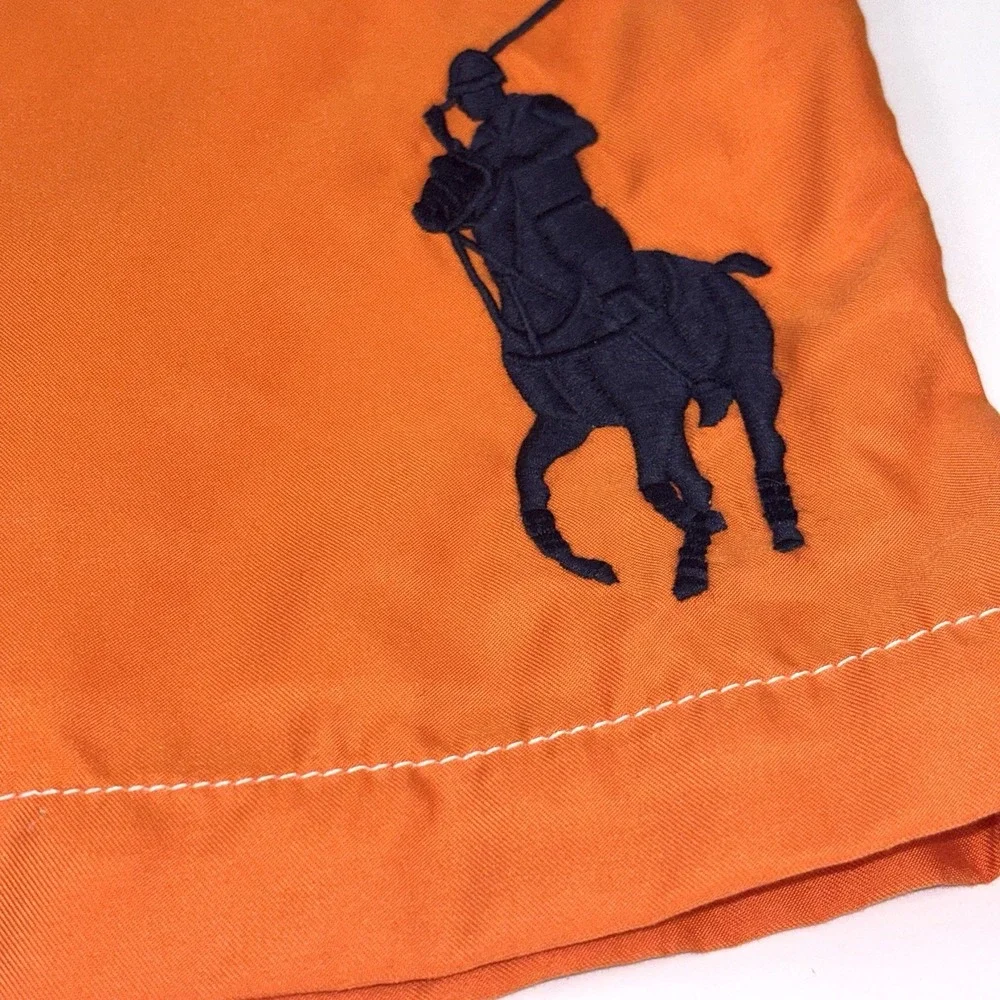 Polo Ralph Lauren Big Pony Orange Swim Trunks Board Shorts XL 18-20 Boys 28 Mens